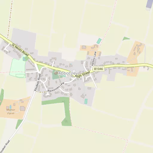 Map of Abbotsley