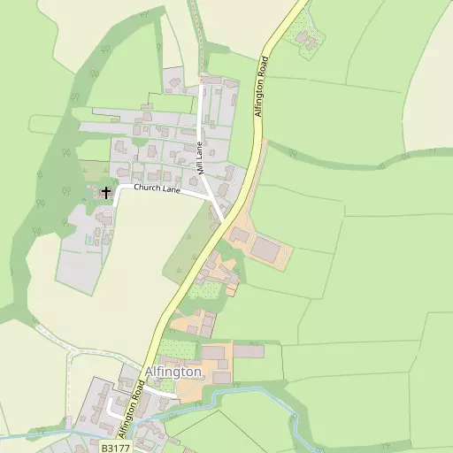 Map of Alfington