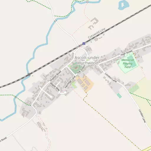 Map of Ascott-under-Wychwood