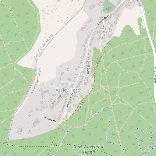 Map of Aspley Heath