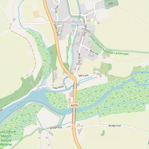 Map of Aveton Gifford