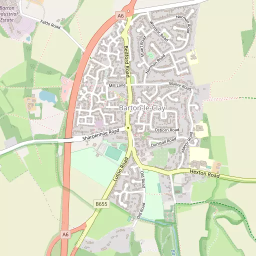 Map of Barton-le-Clay