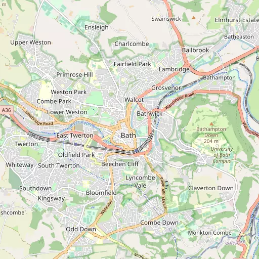 Map of Bath