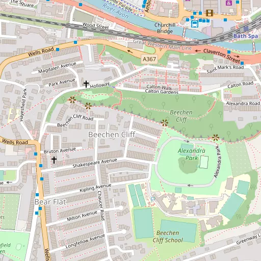 Map of Beechen Cliff