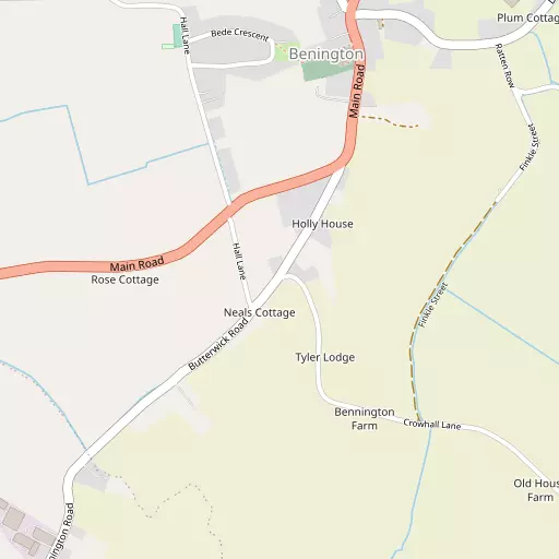 Map of Benington
