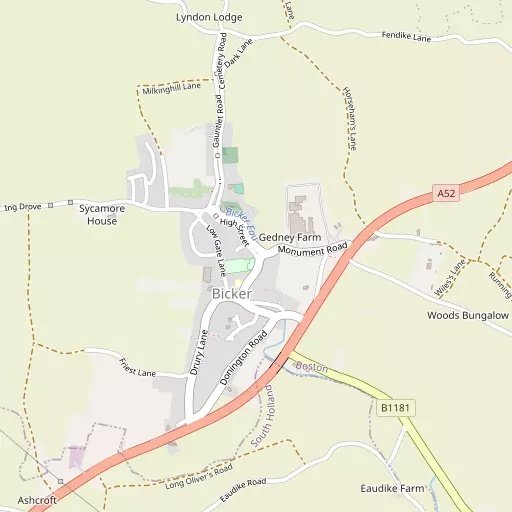 Map of Bicker