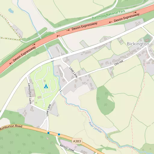 Map of Bickington
