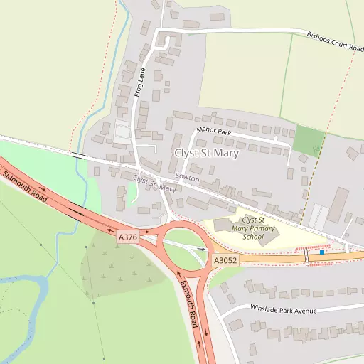 Map of Bishop's Clyst