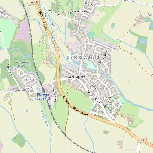 Map of Bishops Lydeard