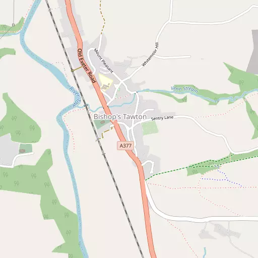 Map of Bishop's Tawton