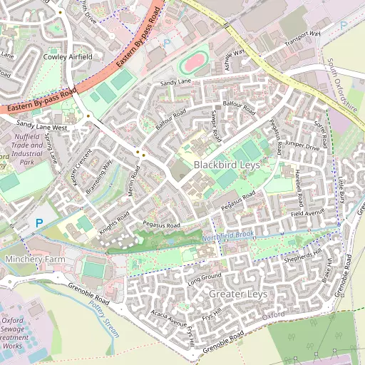 Map of Blackbird Leys