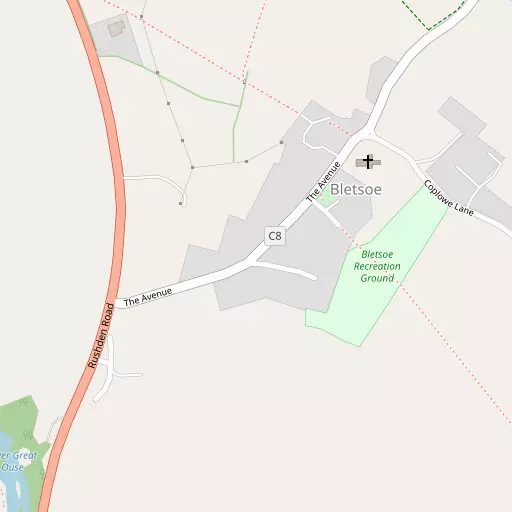 Map of Bletsoe