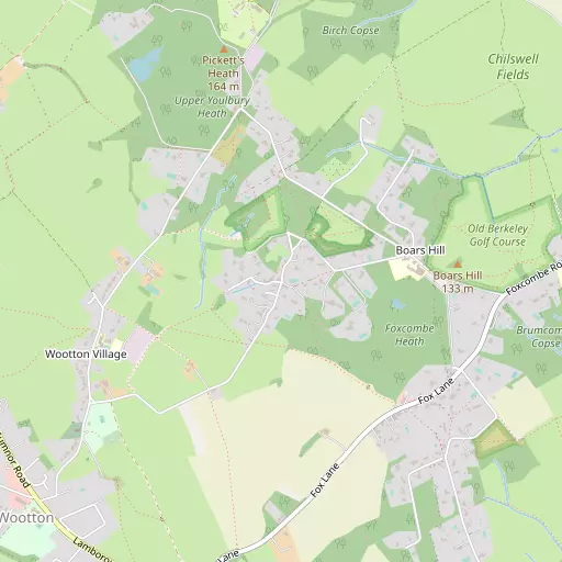 Map of Boars Hill