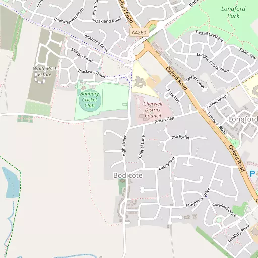 Map of Bodicote