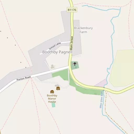 Map of Boothby Pagnell