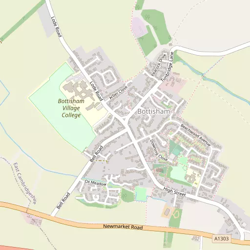 Map of Bottisham