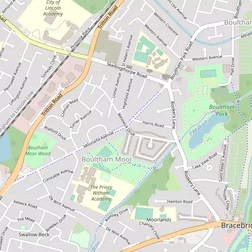 Map of Boultham Moor