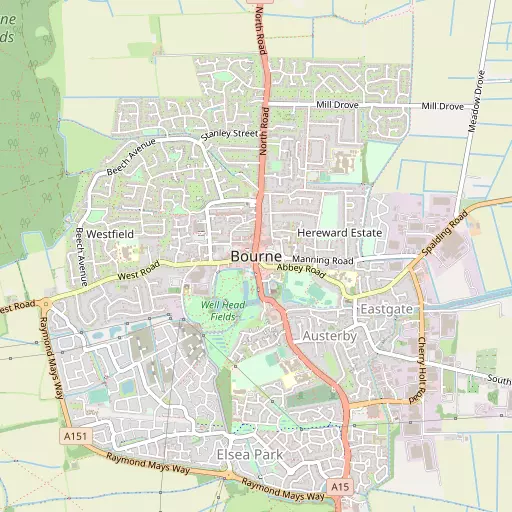Map of Bourne
