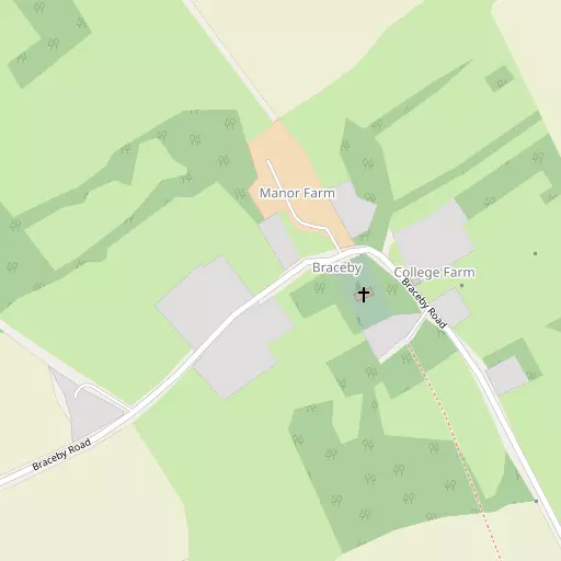 Map of Braceby