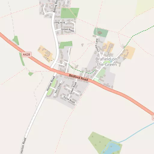 Map of Brafield-on-the-Green