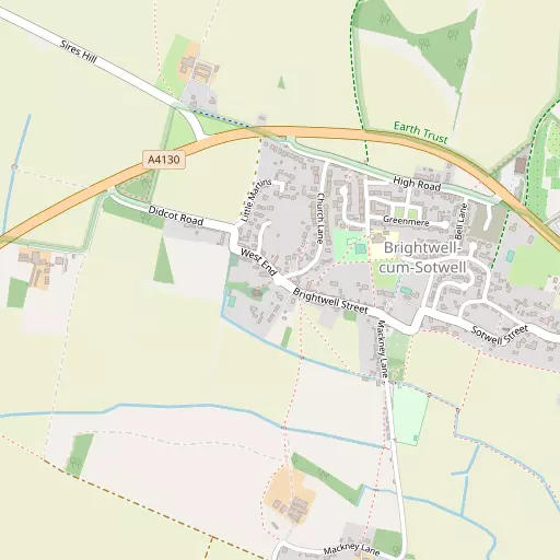 Map of Brightwell-cum-Sotwell