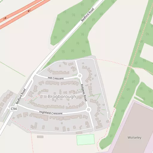 Map of Brogborough