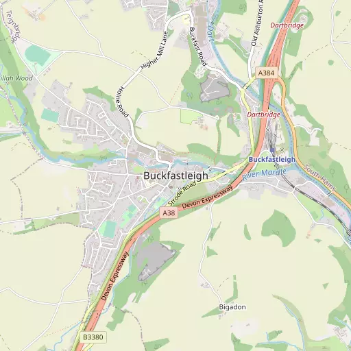 Map of Buckfastleigh