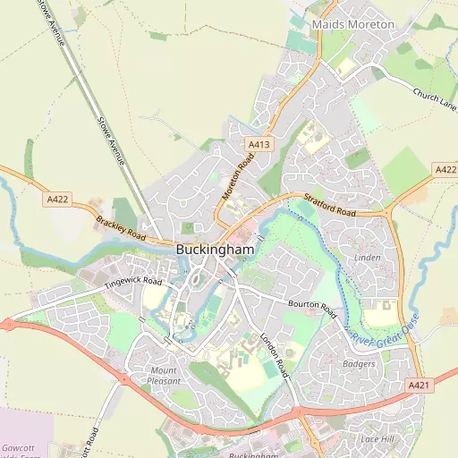 Map of Buckingham