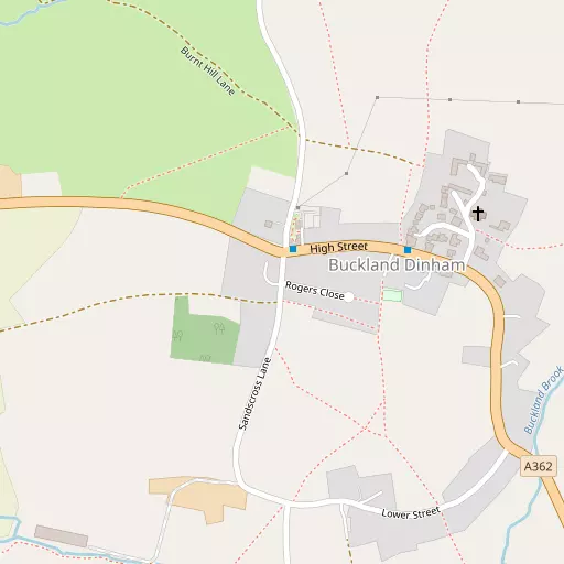 Map of Buckland Dinham