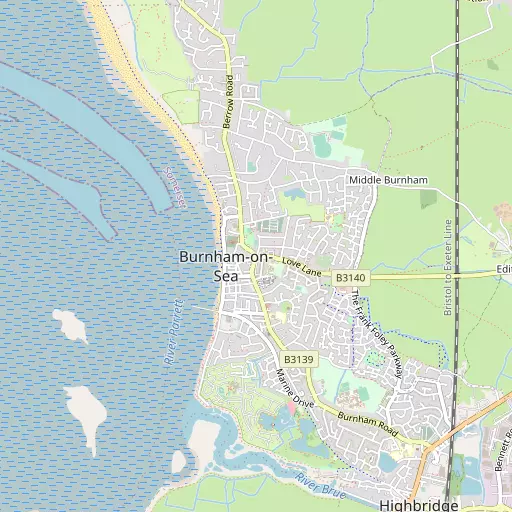 Map of Burnham-on-Sea