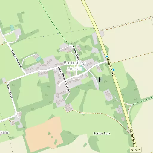 Map of Burton-by-Lincoln