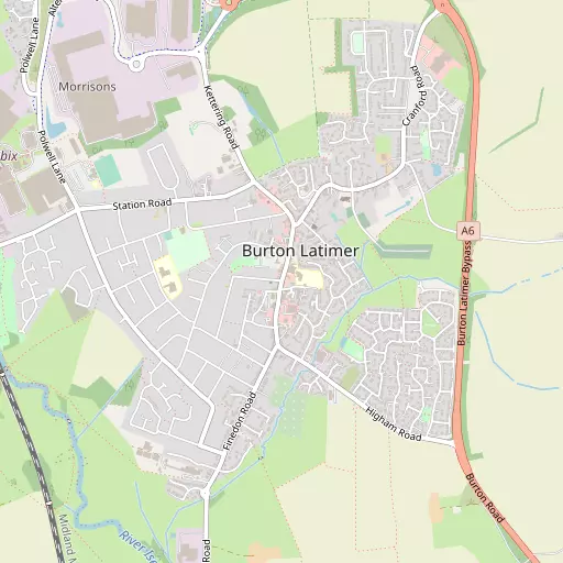 Map of Burton Latimer
