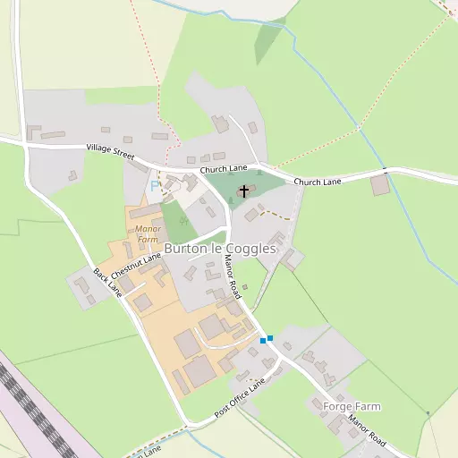 Map of Burton-le-Coggles