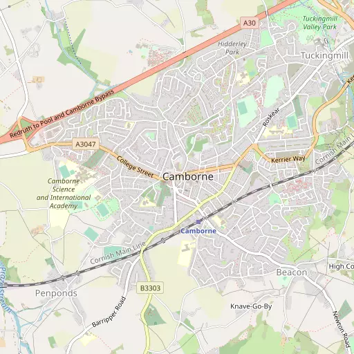 Map of Camborne