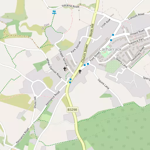 Map of Carharrack