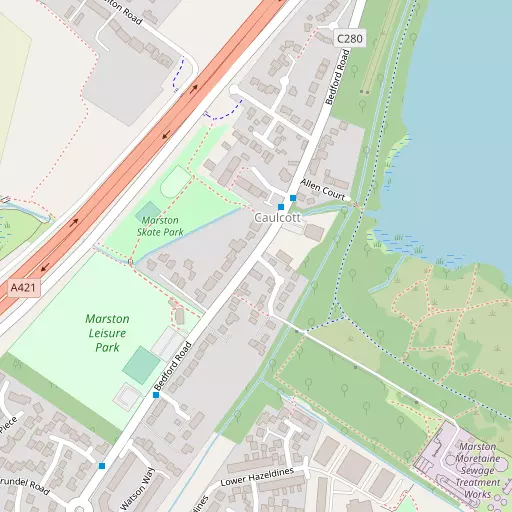 Map of Caulcott