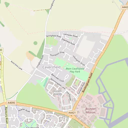 Map of Caversfield