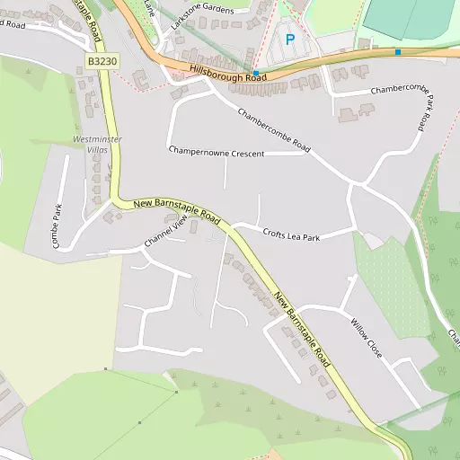 Map of Chambercombe