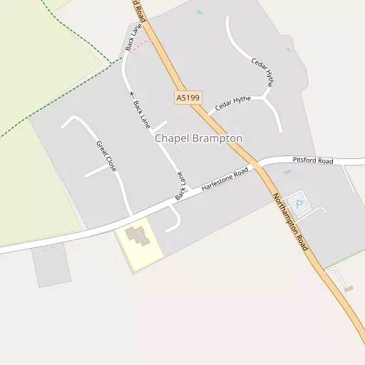 Map of Chapel Brampton