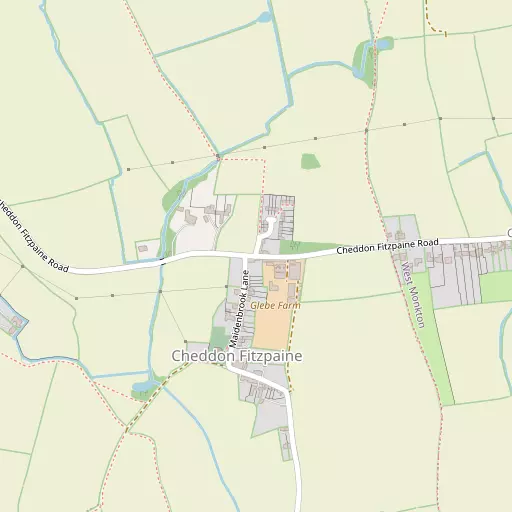 Map of Cheddon Fitzpaine