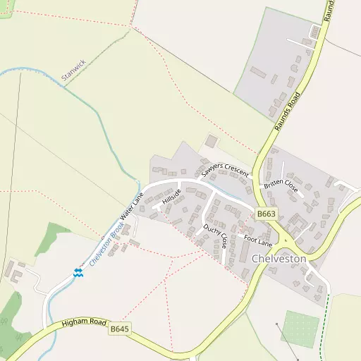 Map of Chelveston