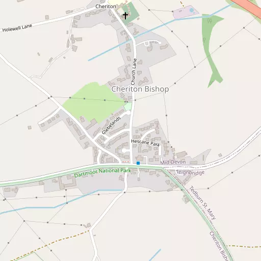Map of Cheriton Bishop