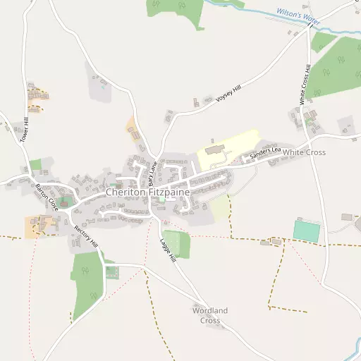Map of Cheriton Fitzpaine