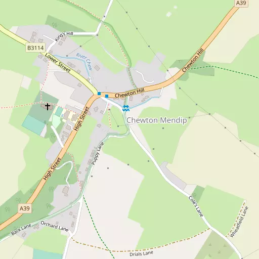 Map of Chewton Mendip