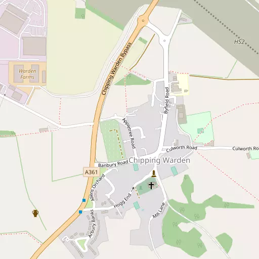 Map of Chipping Warden