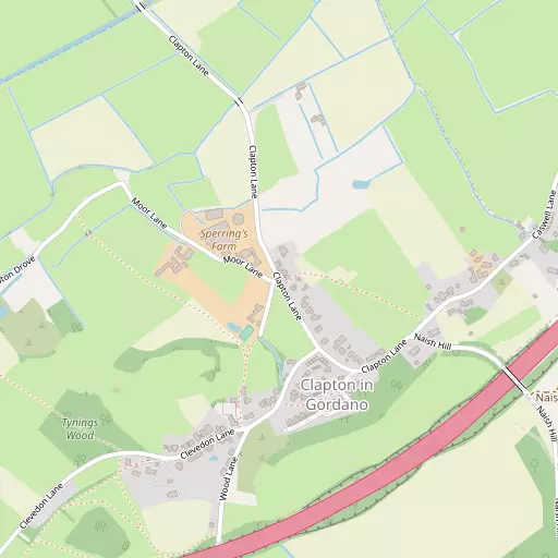 Map of Clapton in Gordano