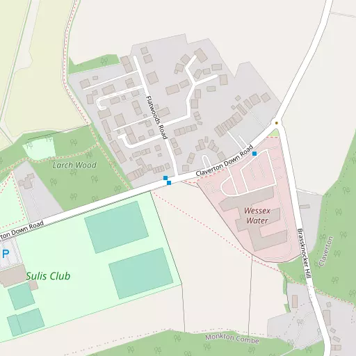 Map of Claverton Down