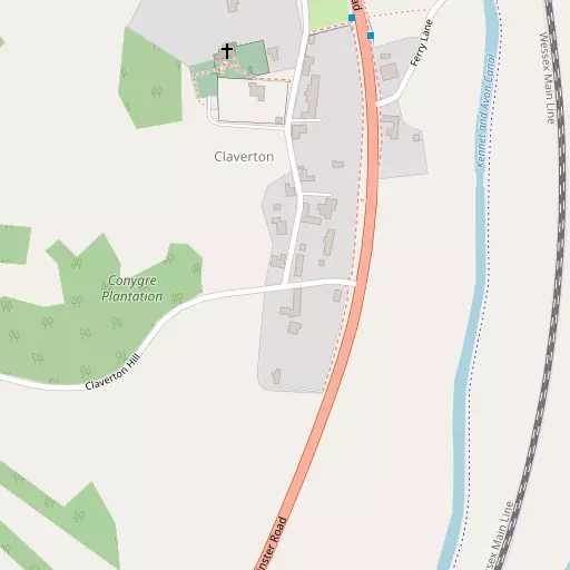 Map of Claverton