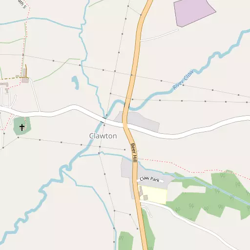 Map of Clawton