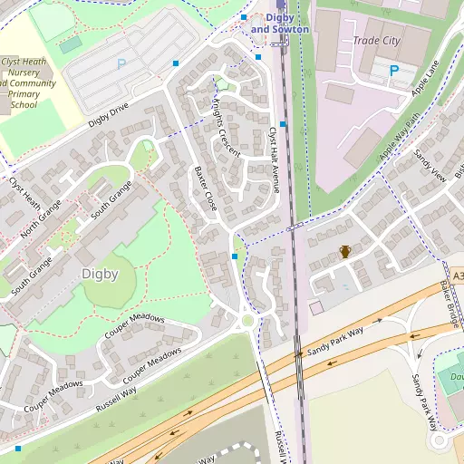 Map of Clyst Heath